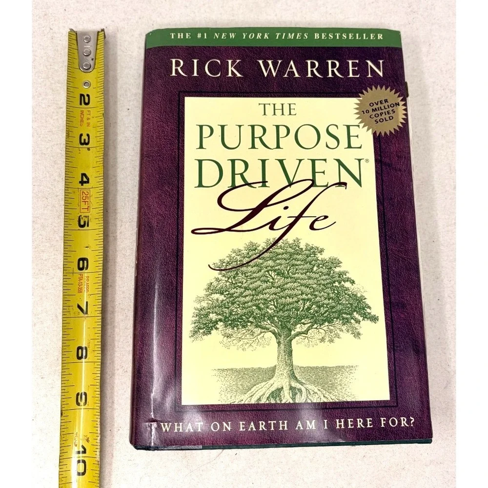 Rick Warren The Purpose Driven Life Hardcover 2002 Zondervan Christian Book w DJ